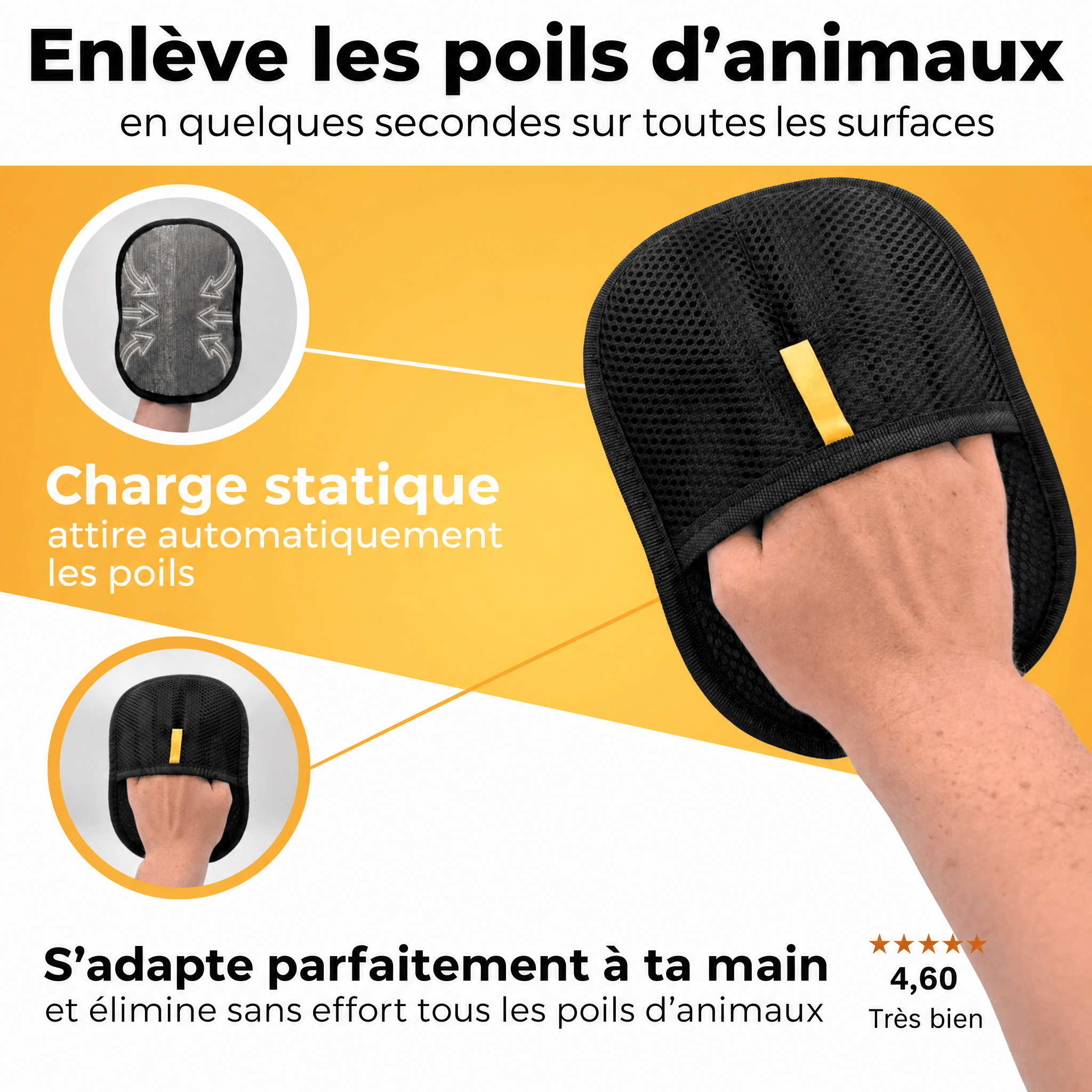 MagnéPoils - Un geste, et les poils disparaissent.